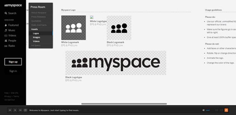 علامت تجاری Myspace